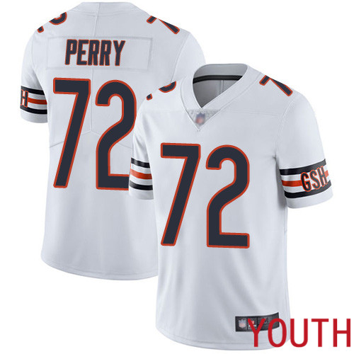 Chicago Bears Limited White Youth William Perry Road Jersey NFL Football #72 Vapor Untouchable->nfl t-shirts->Sports Accessory